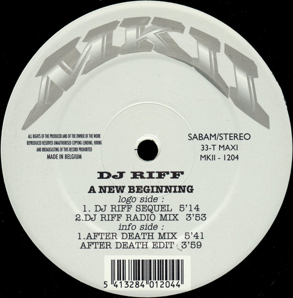 DJ Riff – A New Beginning (Vinyl 12" 33 ⅓ RPM Maxi-Single, 1997)