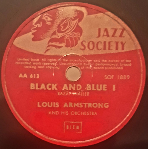 Louis Armstrong And His Orchestra – Black And Blue I / Black And Blue II (Shellac 10" 78 RPM)