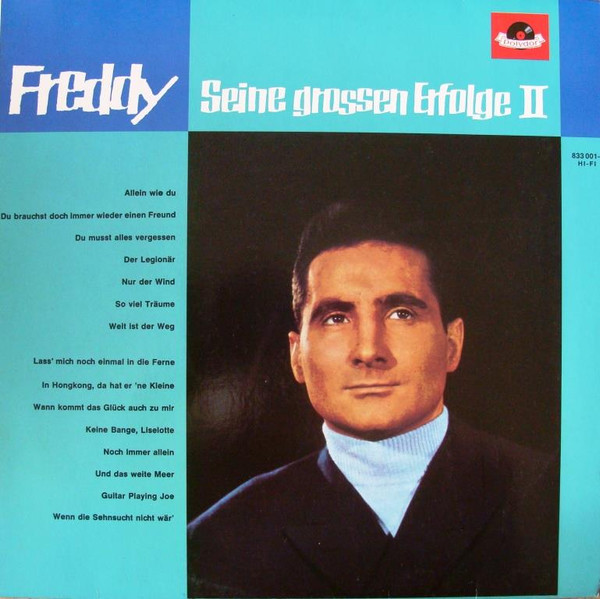 Freddy Quinn – Seine grossen Erfolge II (Vinyl LP Compilation Reissue Mono)