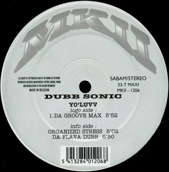 Dubb Sonic – Yo'Luvv (Vinyl 12" 33 ⅓ RPM Maxi-Single, 1997)