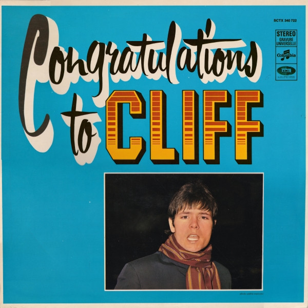 Cliff Richard – Congratulations To Cliff (Vinyl LP Compilation, 1968)